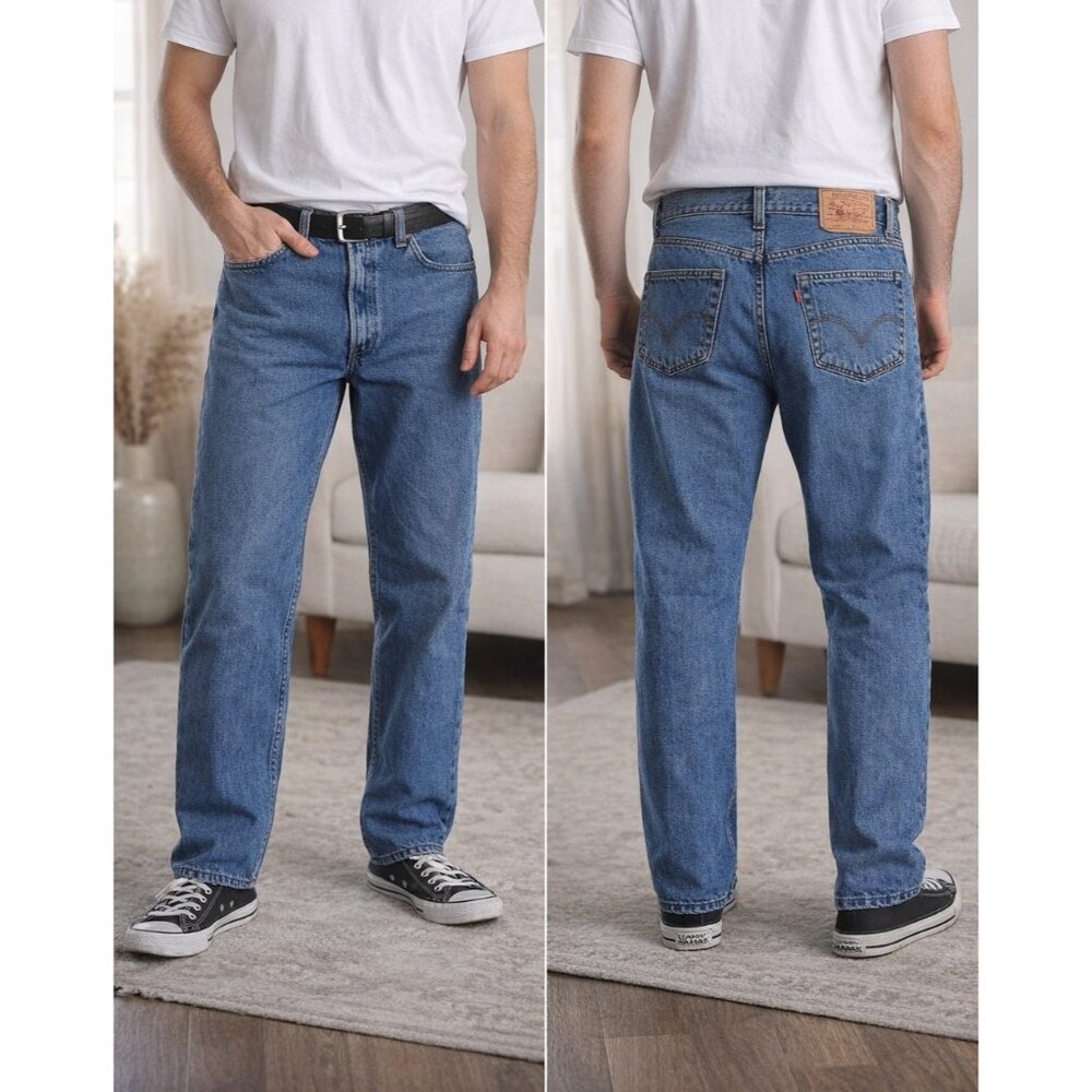 Vintage Levis 550 Relaxed Fit Jeans Mens 36x32 Medium Wash Denim Made Colombia - Picture 1 of 9